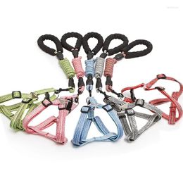 Dog Collars Chest And Back Wholesale Vest-style Foam Rope Leash Pet Supplies Explosion-proof Linen Harness