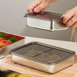 Dinnerware 304 Stainless Steel Lunch Bento Box Sealed Leakproof Travel Storage Household Pickle Microwave Heating Lunchboxs