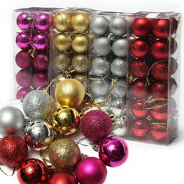 Party Decoration 24Pcs/Box Christmas Ball 3cm Tree Ornament Home Hanging Pendant Year Gift Navidad 2024