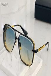 men sunglasses mens sunglasses limited edition SIX glasses K gold retro square frame crystal cutting lens with grid detachable hav4479481