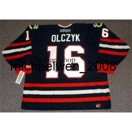 Vin Weng Men Women Youth ED OLCZYK 1999 CCM Alternate Hockey Jersey All Stitched Top-quality Any Name Any Number Goalie Cut