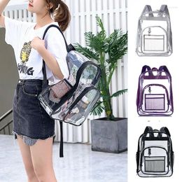 Storage Bags Fashion Women PVC Transparent Backpack Clear School Book Bag Travel Versatile Student High Quality Youth Leather