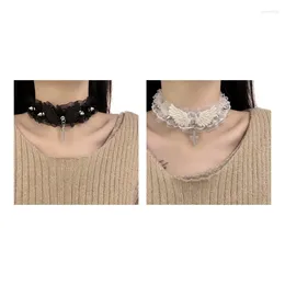Party Supplies Adjustable Gothic Choker Necklace Goth Lace Collar Rock Punk Fashion Neck Band-Harajuku-Jewelry