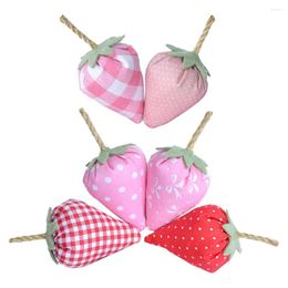 Party Decoration 6 Pcs Simulated Strawberry Ornament Fake Strawberries Lifelike Fruit