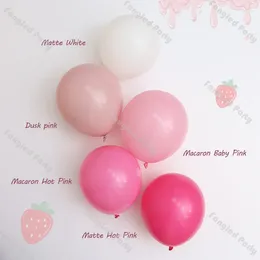 Party Decoration 5/10/12/18in Pastel Balloons White Pink Girl Gender Reveal Helium Globos Baby Shower 1st Birthday Wedding Kids Decor