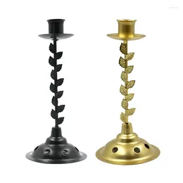 Candle Holders 50LB Leaf Iron Candlestick Holder For Christmas Birthday Home Party Exquisite