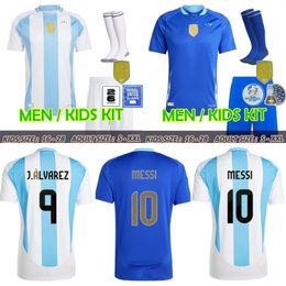 24 25 Argentina 3 Star Soccer Jerseys home away Commemorative Fans 2026 Qualifiers MESSIS DYBALA DI MARIA MARTINEZ DE PAUL MARADONA Camisetas Kids Kit Men America Cup