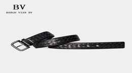 Bargh Vian Leather Belt Men S Handmade Calf Skin Woven Belt Pin Business Pants Belt Genuine4791575