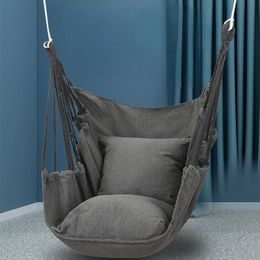 Hanging Swing Canvas Hanging Chair College Student Dormitory Hammock with Pillow Indoor Camping Swing Adult Leisure Chair 240429