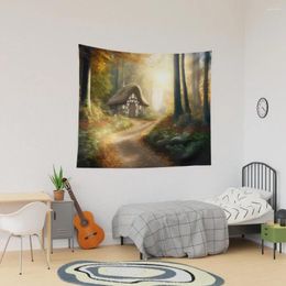 Tapestries Cozy Cottage House Tapestry Aesthetic Decoration Room Decor Korean Style Bedrooms Decorations Home Decorating
