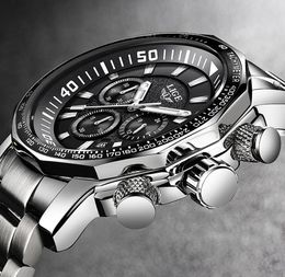 LIGE Top Brand Luxury Mens Watches Full Steel Watch Male Military Sport Waterproof Watch Men Quartz Clock Relogio Masculino 2103104569946