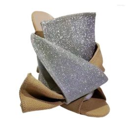 Slippers 2024 Summer Women Super High Heels Sandals Colour Matching Beige Coarse Cloth Fashion Catwalk Fish Mouth Slipper Pumps