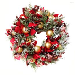 Decorative Flowers Door Knocker Christmas PE Ribbon Ball Wreaths A Great Selection Decorate Your Front Durable