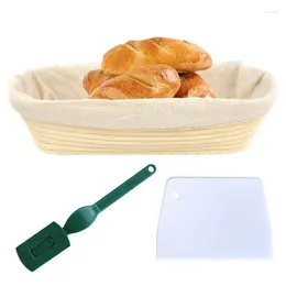 Plates Oval Dough Proofing Basket Rattan Rising Baskets Bowls With Liner For Sourdough Bread