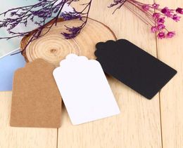 100pcsbag Kraft Paper Tags Head Label Luggage Wedding Party Note DIY Blank Hang tag Kraft Gift Hang Tag5609832