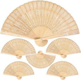 Party Favor 10 Pcs Wooden Hollow Folding Fan Wedding Gifts Baby Shower Decoration Supplies For Guests At Summer Carnival