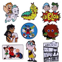 Brooches Vintage Cute Badges Lapel Pins For Backpacks Metal Enamel Pin Pines Anime Cartoon Fashion Jewelry Accessories Gifts