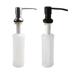 Liquid Soap Dispenser Kitchen Sink Pump Dispensers Stainless Steel 350ml Bottle Mount Hand Pressure For