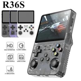 R36S Retro Handheld Video Game Console Linux System 35 Inch IPS Screen Portable Pocket Player 128GB Games Boy Gift 240510