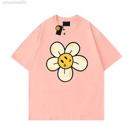 Brand Drawdrew Shirt Mens Designer Face Summer Draw Haikyuu Womens Tee Loose Round Neck Drew Hoodie Floral Hat Small Yellow 4668