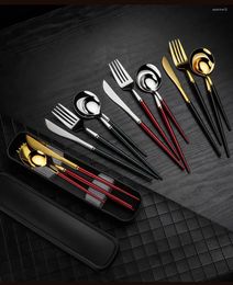 Dinnerware Sets Knife And Forks Stainless Steel Grade Different Colours Portable Tableware For Home Use Dining Room Good Quality