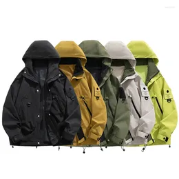 Men's Jackets 2024 Spring And Autumn Unisex Trendy Large Size Versatile Loose Outdoor Windproof Waterproof Hooded Men Clothing