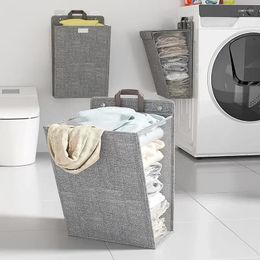 Laundry Bags Foldable Clothing Wall Clothes Baskets Large-capacity Storage Bathroom Dirty Basket Hanging