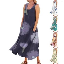 Casual Dresses Summer For Women Fashionable Comfortable Floral Printed Fashion Loose 2024 Ladies Vestidos