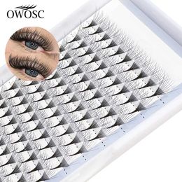 False Eyelashes OWOSC 5D-12d Soft Natural Sable Eyelash 12 Rows Handmade Prefabricated Volume Fan Extension Maximum Size Female Q240510