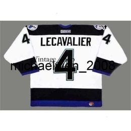 Vin Weng VINCENT LECAVALIER 2004 Turn Back Away Hockey Jersey All Stitched Top-quality Any Name Any Number Any Size Goalie-Cut