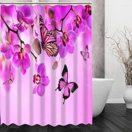 Shower Curtains Custom Bath Curtain Waterproof Modern Orchid Flower Polyester Screens Personalized