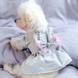 Dog Apparel Princess Dress Bow-knot Ears Decor Two-legged Polyester Adorable Pet Skirt Dresses Summer 2024