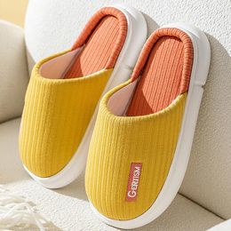 Slippers Women Winter Indoor Non-slip Platform Warm Plush Slipper Ladies House Flurry Cotton Shoes Men's Bedroom Slides