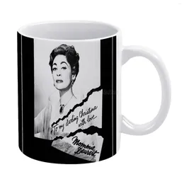 Mugs MOMMY DEAREST White Mug Custom Printed Funny Tea Cup Gift Personalised Coffee Movie Movies Film Films 5s 6s 7s 8s 9s 195s 19