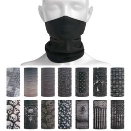 Fashion Face Masks Neck Gaiter Dark tube neckline outdoor sports hair neckband shawl black gray bicycle scarf hiking headband mens face facial mask Q240510