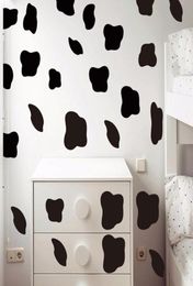 50Pcs Cow Spot Polka Dot Wall Sticker Bedroom Refrigerator Cute Print Spot Dot Wall Decal Fridge Kids Room T200915 2103084581539