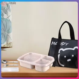 Dinnerware Convenient Lunch Box Small And Lightweight Snack Wheat Tableware Kitchen Supplies Cozy Compartment Durable