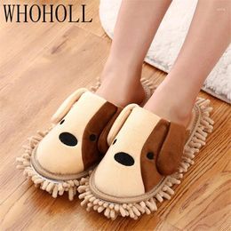 Slippers Lovely Dog Home Unisex Dust Mop Kitchen Bathroom House Floor Cleaning Shoes Cute Puppy Cleaner Warm