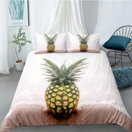 Bedding Sets 3D Pineapple Custom Duvet Cover Set Comforter Covers And Pillow Full Twin Single Double Size