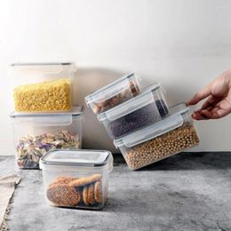 Storage Bottles 3Pcs Clear Food Box With Lid Cereal Candy Dried Jars Dry Goods Nuts Grain Seasoning Sealing Jar Container