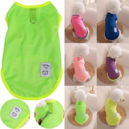 Dog Apparel Puppy Summer Breathable Vest Pet Clothes For Small Medium Dogs Cat T-shirt Teddy Thin Shirts Outdoor Clothing