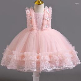 Girl Dresses Baby Princess Summer Dress Cute Girls Lace Sleeveless Fairy Ball Gown Born First Birthday Frocks Kids Formal Party Clothes