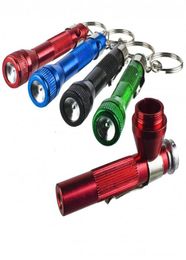 Formax420 High Quality Aluminium Flashlight Pipe Aluminium Key Chain Smoking Accessories Pocket Herb Pipe 6828989
