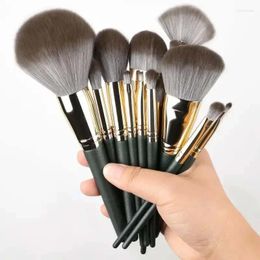 Makeup Brushes 14Pcs Soft Fluffy Cosmetic Powder Eye Shadow Foundation Blush Blending Beauty Make Up Brush With Puff Idea