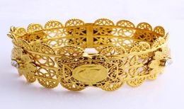 New Luxury Women Big Wide Bangle 70mm CARVE THAI BAHT Gold GP Dubai Style African Jewelry Open Bracelets With CZ For Middle49495797932874