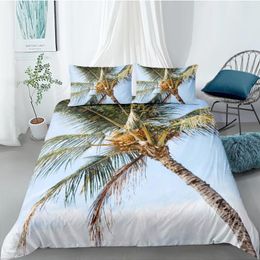 Bedding Sets 3D Duvet Cover Set Comforter Covers Pillow Cases 173 230 265 180 210 Coconut Tree Custom Bed Linens