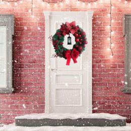 Decorative Flowers Christmas Wreath Elegant Red Window And Door Wall Decoration Home Front