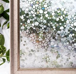 Window Stickers 3D Cobblestone Static Privacy Sticker Glass Film Stone Stained Frosted Home Bathroom Decorative Self-adhesive PVC