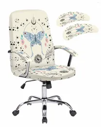 Chair Covers Bohemian Moon Stars Butterfly Elastic Office Cover Gaming Computer Armchair Protector Seat