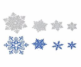 4 PCs Snowflake Metal Die Cutting Die in Scrapbooking Embossing Folder Suit for Sizzix Fustella Big S Cutting Machine9942061